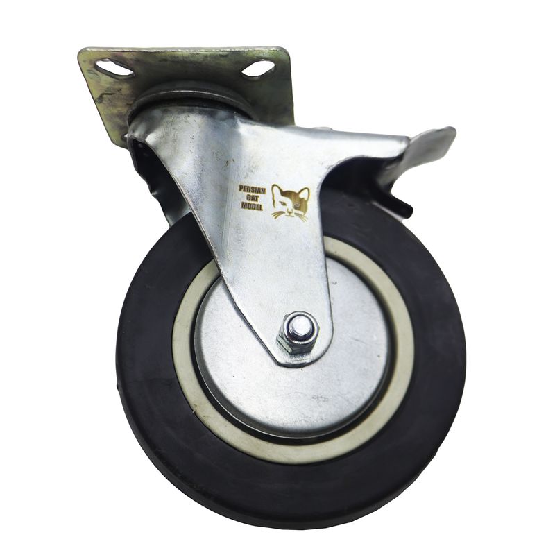 چرخ کفی‌دار پرشین کت مدل ترمزدار کد ypt no lastik kafi 120*25mm